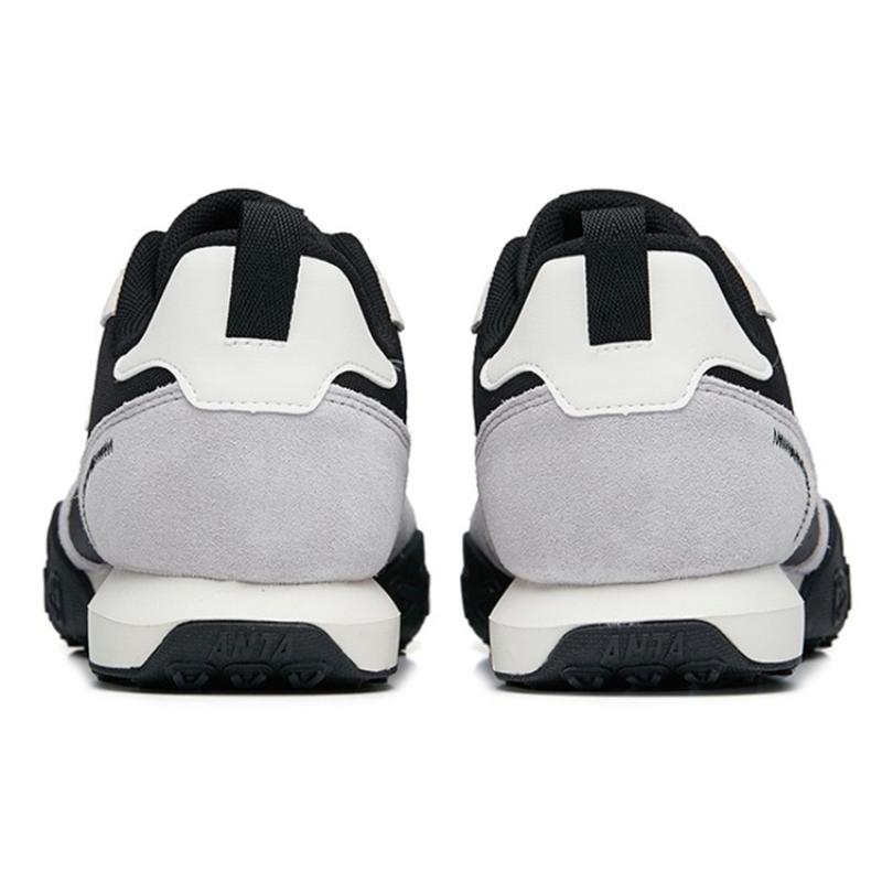 Anta Cushioned Anti-Slip Wear-Resistant Breathable Lightweight Low-Top Casual Shoes Men's Black Gray White Sneakers 112238856-6