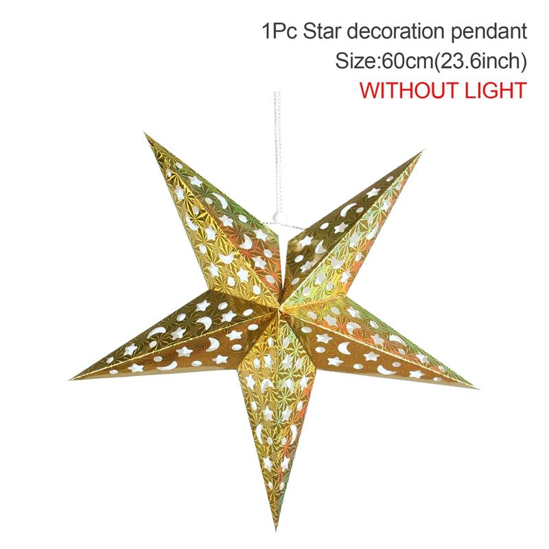 30-75cm Hohlstern Hängeanhänger Eid Mubarak Weihnachten Ramadan Dekoration 2025 Islamische Muslimische Partydeko Ramadan Kareem Geschenk