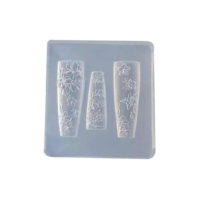 Professional Silicone Nail Mold Flower Accent Design Flexible Reusable Manicure Crafting Tool For Salon Home Use