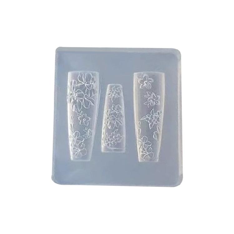 

Профессиональная силиконовая форма для ногтей с цветочным акцентом, гибкая, многоразовая, инструмент для маникюра и нейл-арта, для салона и домашнего использования 1