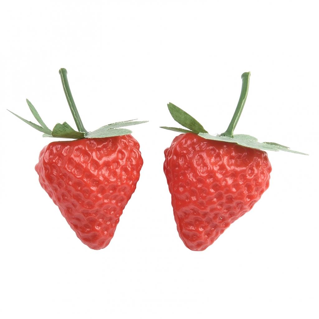 20PCS Artificial Strawberry Lifelike Fake Fruit For Display Table Decorations