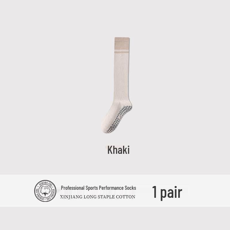 Women's Non-Slip Calf Compression Socks for Running & Yoga with Gel Dots