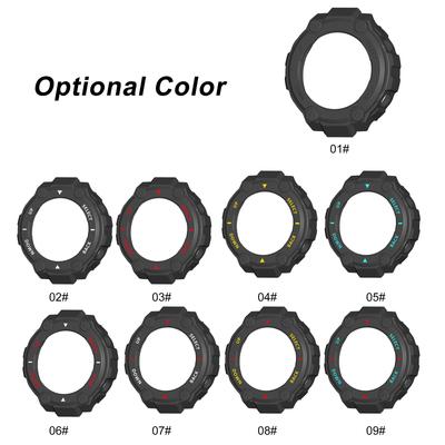 Reemplazo de funda de TPU suave para Huami Amazfit T-Rex Pro marco de carcasa protectora de reloj inteligente