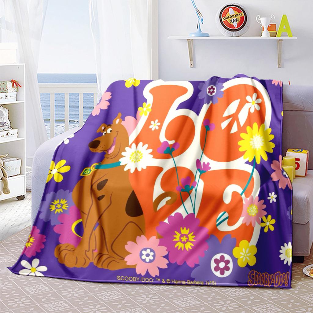 Halloween fantasy comedy adventure cartoon movie Scooby-Doo blanket soft home furnishing nap decoration four seasons warm Sherpa blanket U8