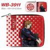 Jujutsu Kaisen Short Wallet Anime Cartoon Leather Bifold Card Holder Coin Purse for Students Men Women