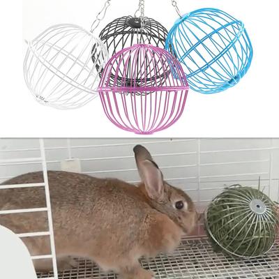 Hanging Chicken Feeder Hamster Rabbit Treat Ball Vegetable String Ball Poultry Fruit Holder with Adjustable Height Stainless Steel Chain Easy Assembly