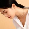 Cubic Zirconia Crucifix Cross Neckalce Pendant for Women Simple Layered Jewelry
