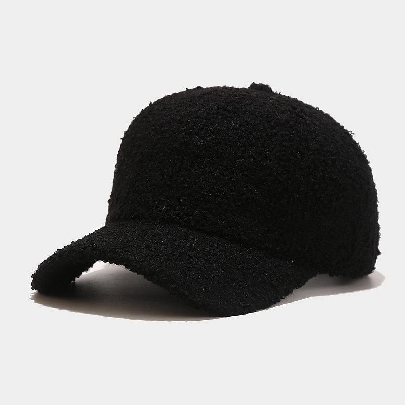 Autumn 2025 Lambswool Baseball Cap - Unisex Retro Casual Fashion
