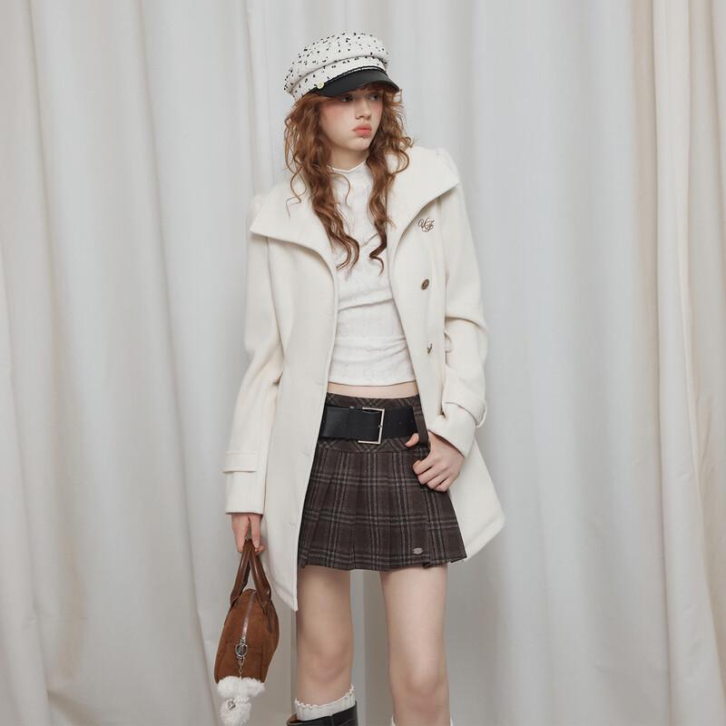 unifree Women's Slim Fit Woolen Coat
