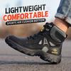 High Top Steel Toe Safety Work Boots for Men Industrial Construction Lightweight Work Sneakers Anti Puncture Safety Shoes 48