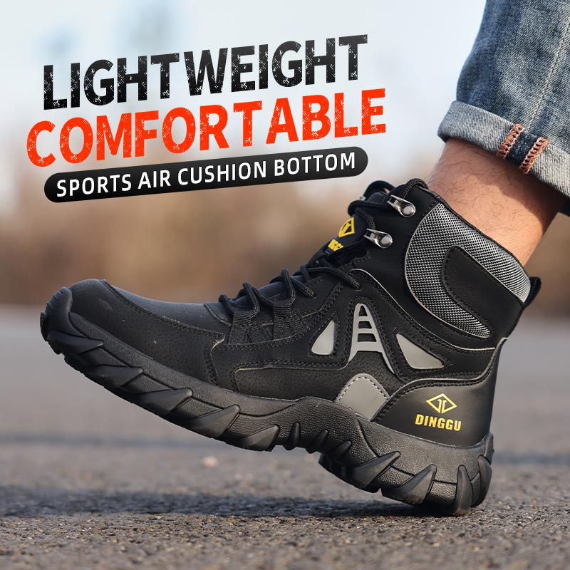 High Top Steel Toe Safety Work Boots for Men Industrial Construction Lightweight Work Sneakers Anti Puncture Safety Shoes 48