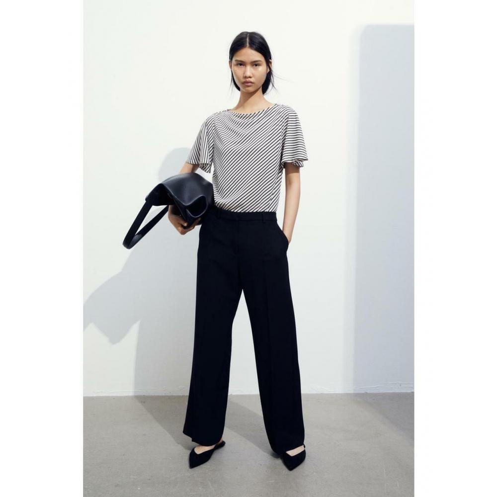 

H&M прямые брюки черные 1138553007