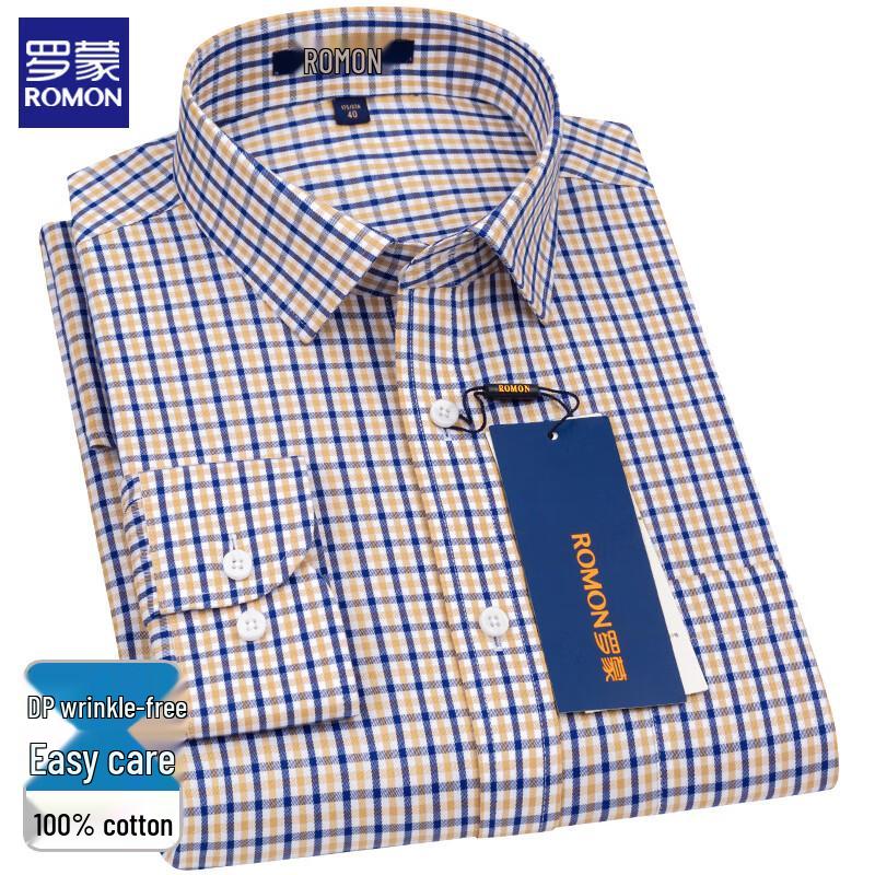 

Romon Men s Long-Sleeve Business Shirt 38