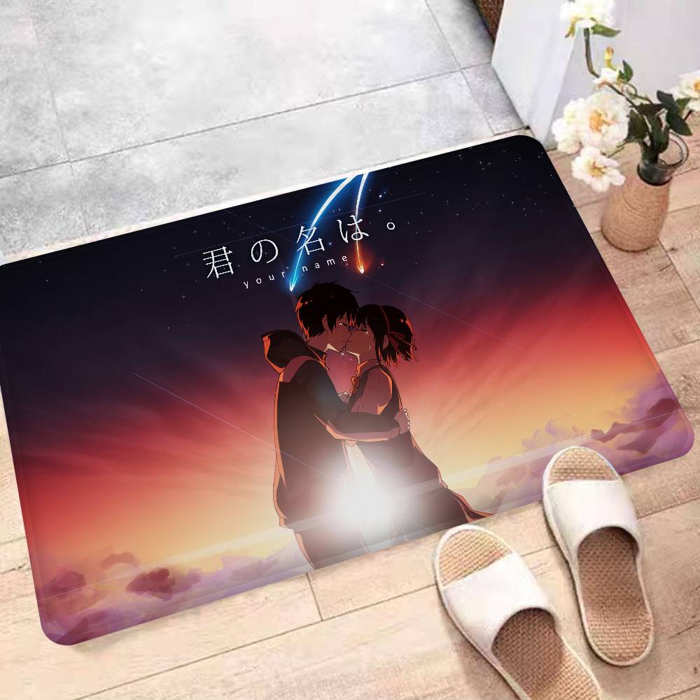 Anime Your Name Floor Mat Rectangle Anti-slip Home Soft Badmat Front Door Indoor Outdoor Mat Welcome Doormat