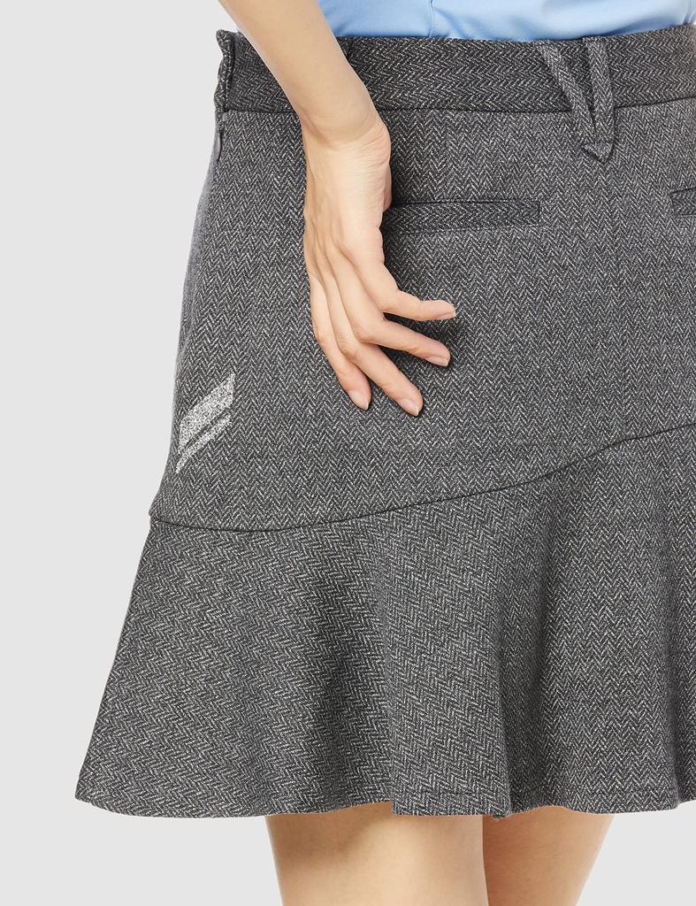 Golf Skirt Jersey Flare Inner Pants Crystal Stretch Windproof Heat Retention UV Care DGWSJE01W GY00 Equivalent To Japanese Size M [DESCENTE GOLF] [21