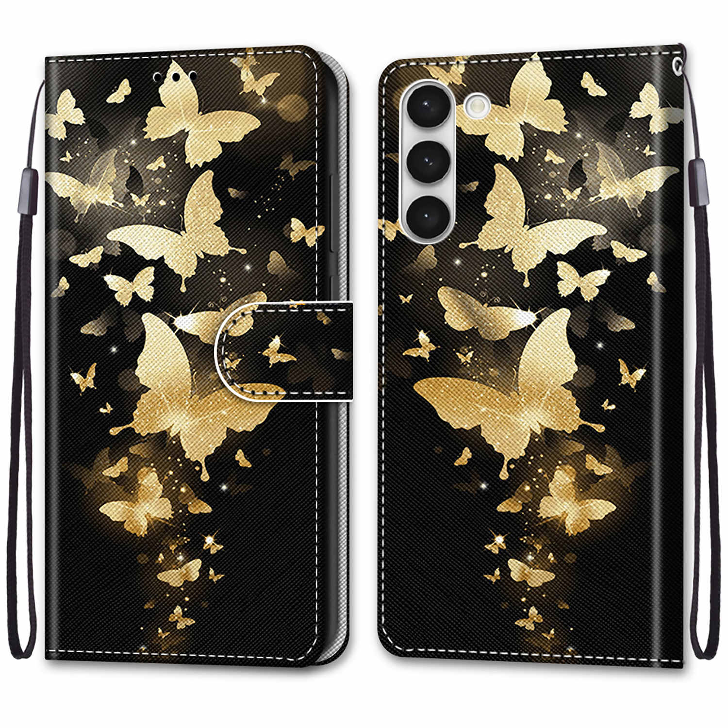 

Розкішний розписний шкіряний чохол Wallet Book Style Protective Cover для Samsung Galaxy S25 Ultra S24 S23 S22 S21 S20 Ultra Plus S21FE S21Ultra S22Ultra Samsung Galaxy S21 Plus