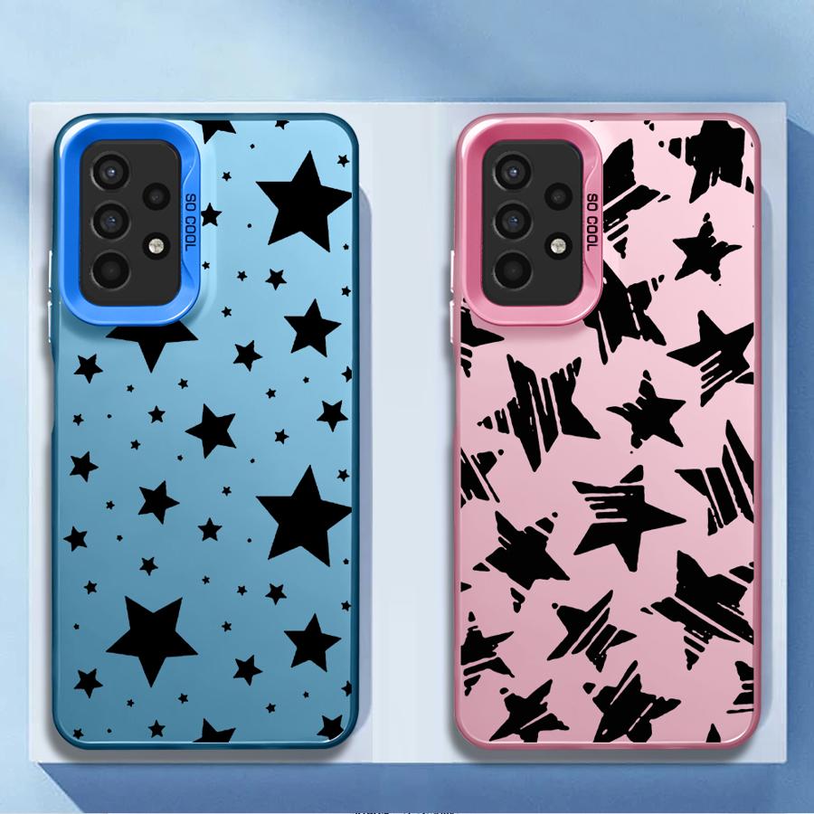 Five Pointed Star Phone Case for Samsung Galaxy A14 A13 A15 A23 4G A34 A33 A53 A24 A54 A35 A55 5G A11 A12 Capa Cover