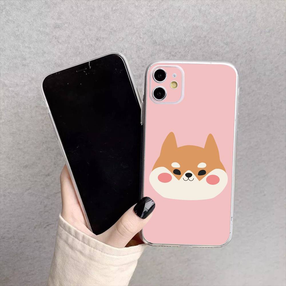 Cute Corgi Dog Phone Case For iPhone17,16,15,14,13,12,11 Plus,Pro Max Soft Transparent Cover