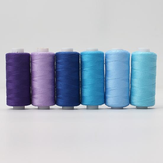 Thread for Manual Crafting 6 Colors Sewing Set, Polyester Craft Spools, Fade-Resistant Supplies Hemming Yarn Hand Embroidery, Quilting, Machine