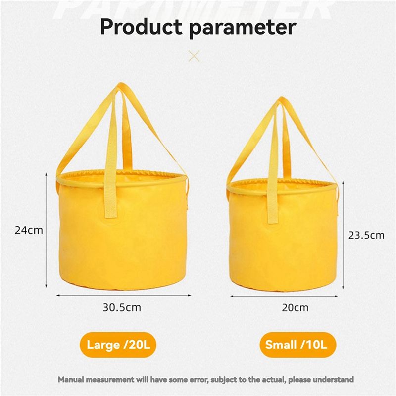 AEE4-Outdoor Portable Folding Bucket Portable Fishing Water Storage Container Camping Travel Portable Picnic Bucket