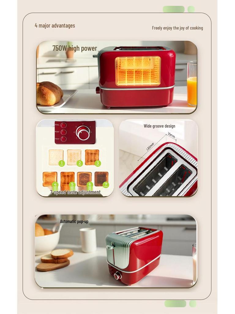 Automatic Toaster and Sandwich Maker for Easy Breakfasts