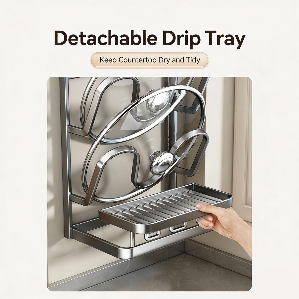 3 Layer Kitchen Organizers For Pots Lids And Cooking Tool Portable Designs Maximizes Space Saving