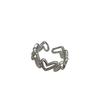 Geometric Open-Heart Ring: Women's Trendy Japanese-Korean Light Luxury Style