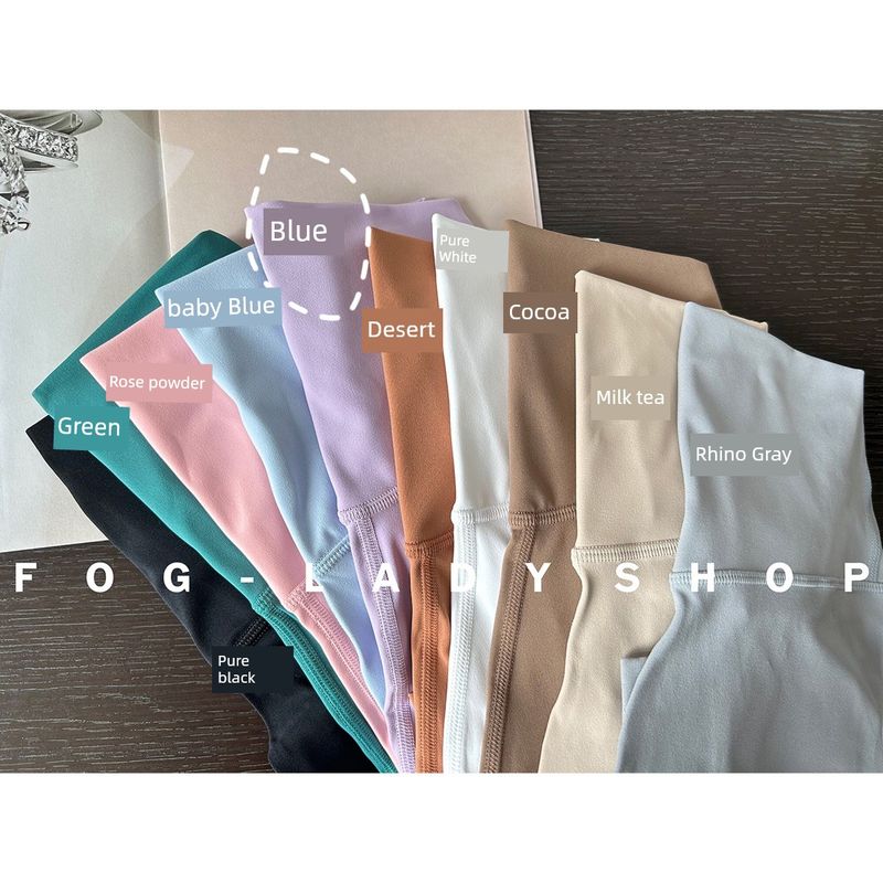 

Классические Легкие в Носке-Три Точки Брюки для Йоги Спортивные Шорты Женские Фитнес Брюки С Высокой Талией Утягивающие Живот Защитные Шорты Леггинсы Чистого Цвета Blue (three pants) M