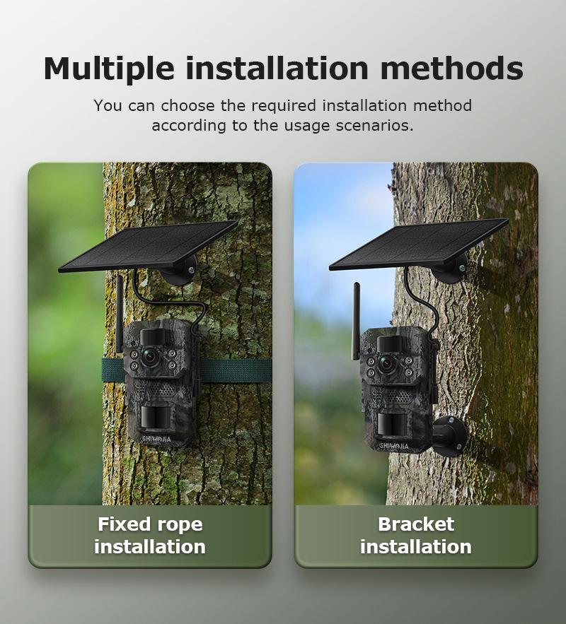 New 4G Solar-Powered Camouflage Hunting Camera with GPS & Infrared Monitoring