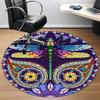 1pc Mandala Dragonfly Office Round Rug, Non-slip, Soft and Durable Office Rug for Interior Decoration, Perfect for Office, Beautiful Decoration yy2603