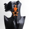 Star Earrings for Women Neon Color Hollow Star Dangle Earrings Sparkle-Star Drop Earrings Jewelry Gift Valentines Day