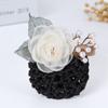 Koreanischer Stil Blumen-Snood Federklemme Dutt-Snood Pferdeschwanzklemme Perlen Häkel-Duttnetz Haarklammern Abdeckung Netz Haarschmuck