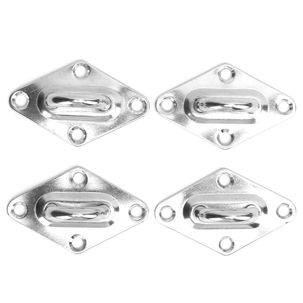 4PCS 8MM Eye Plate Diamond Shaped Ceiling Hook Pad Staple Hook Loop Marine Hardware Yacht Accessories