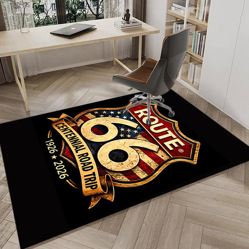 Route 66 Area Rug Office rug, Chair Rug, Decor Carpet Livingroom bedroom Mat, Large Size Fan gifts Christmas gifts