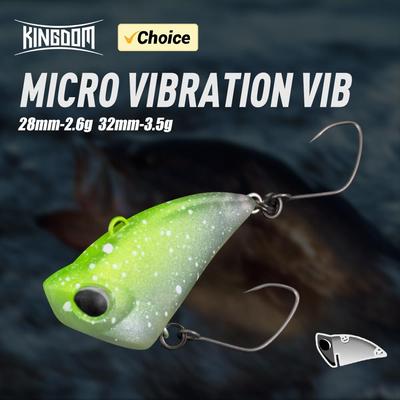 Kingdom Micro Vibration VIB Fishing Lure 2.6g/28mm 3.5g/32mm Sinking VIB Hard Bait  ABS  Vibration Decoy Fishing Tackle Artificial Hard Baits