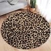 Fashionable Leopard Print Pattern Round Rug, Non-slip Floor Mat for Living Room, Bedroom, Bathroom, Holiday Home Decoration