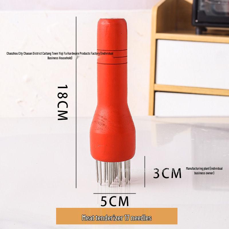 Stainless Steel Meat Tenderizer Tool - Piercing Hammer for Steak, Pork, and Pork Belly