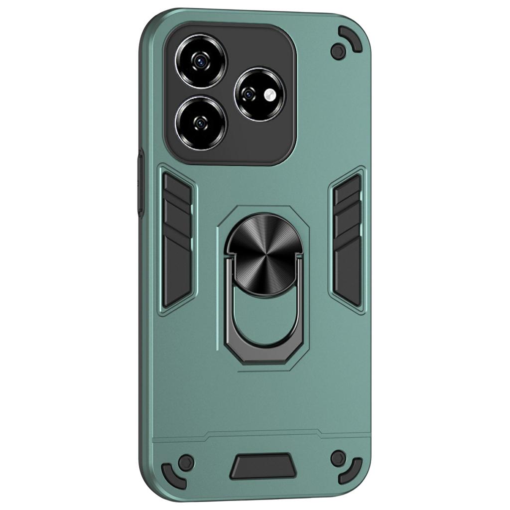 For ZTE Axon 60 Lite Case PC+TPU Drop Defend Phone Cover with Ring Kickstand