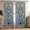 Moroccan Style Vintage Farm Wooden Barn Door Girls Window Curtains For Kids Bedroom Living Room Bathroom Kicthen Door Home Decor