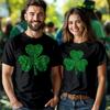 Glitter Shamrock Mens And Womens Funny St.Patricks Day 100% Cotton T-shirt Mens Tees Tops Tee Irish #STPD