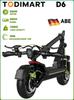 Trotinetă Electrică Seria D cu ABE-Omologare Rutieră 85km Autonomie App Bluetooth Roți Offroad de 10 inch Impermeabilă IPX5 Baterie BMS 150kg Capacitate de Încărcare
