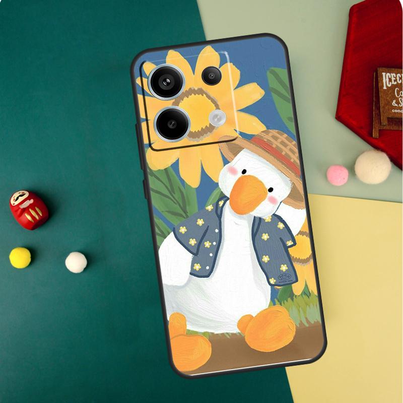 Cartoon Cute Animal Duck Case For Xiaomi Redmi Note 14 Pro 13 12 11 10 15 Pro Plus Redmi 15C 14C 13C 10C 12C 15 Funda