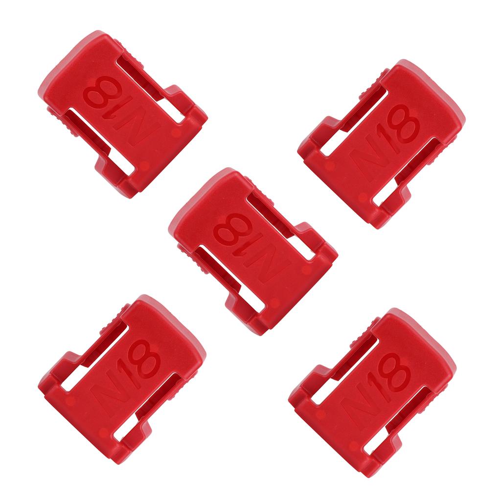 5Pcs Battery Mount Holder Stand Rack Battery Accessories Fit for Milwaukee M18 18VRed