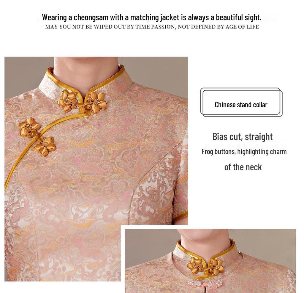 Elegant Retro Qipao Jacket: New Chinese Wedding Mother’s Autumn/Winter 2025 Top (Style 60671)