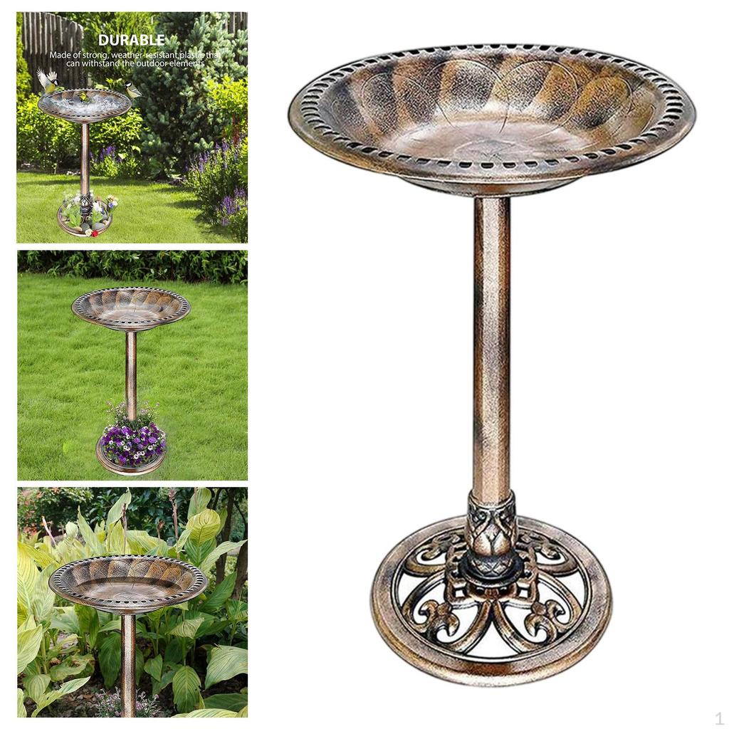 Style Bird Bath Lightweight Weather Resistant for Lawn Yard Courtyard Housewarming Gift