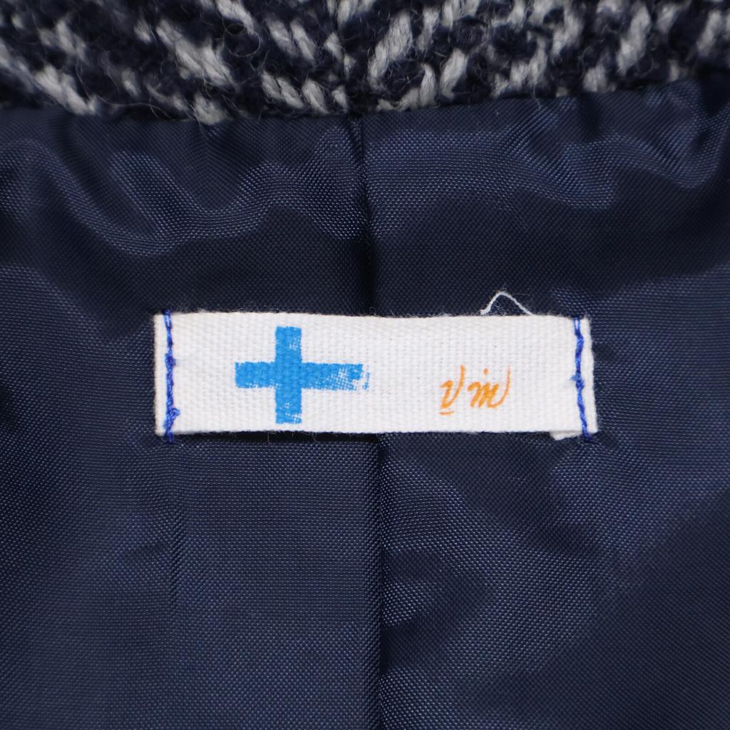 vm VFCO-9640D Gray Herringbone Chesterfield Coat Jacket O NavyUsed