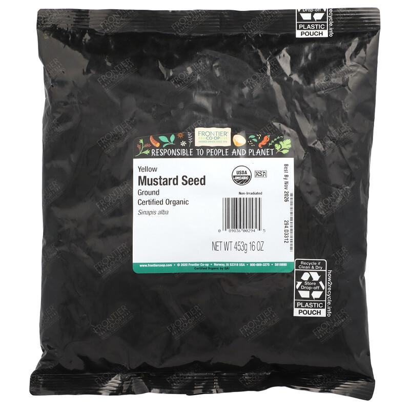 Organic Ground Yellow Mustard Seed, 16 oz (453 g)