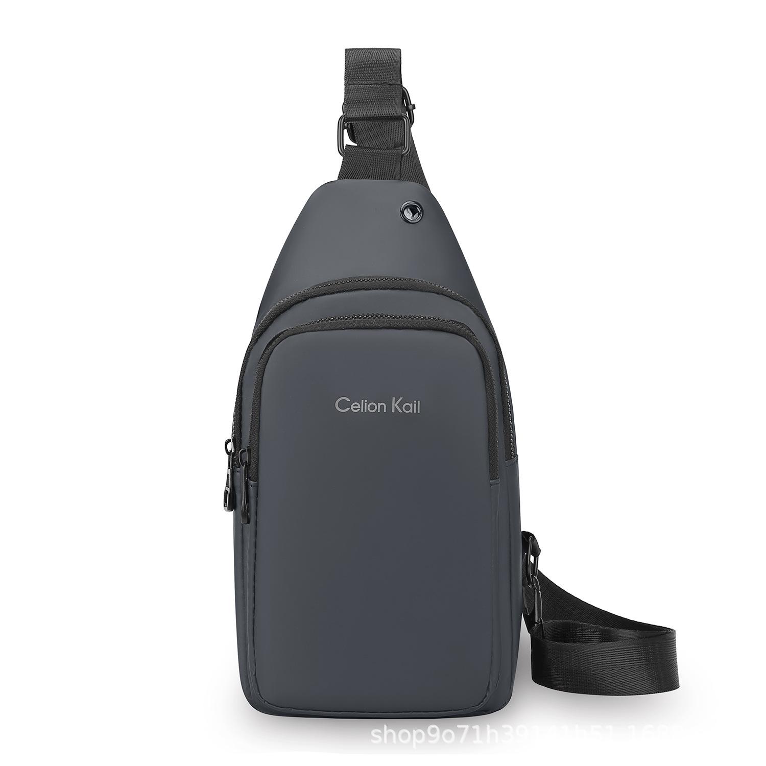 

Новая мужская сумка, сумка через плечо большой емкости, модная и трендовая сумка на грудь, сумка через плечо, мужская сумка 14x5x28cm серый