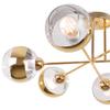 Asturia Gold Ceiling Lamp 6-Flat Golden Lampshade E27