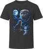 Scottish Fold Cat Howling At the Moon Moonlight Night Sky Cat Tee T Shirt